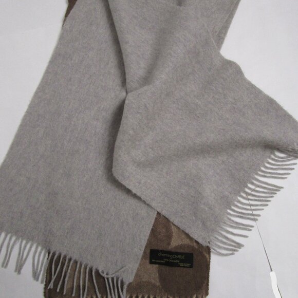 2 CASHMERE Scarf Muffler Fringe Cuddly Scottish Unisex Luxury - Picture 3 of 5